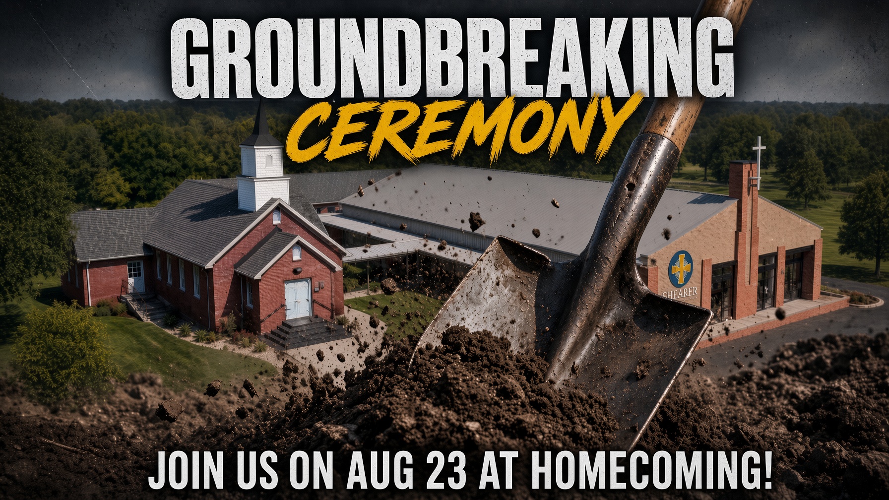 Groundbreaking ceremony for the new building at Shearer Presbyterian Church